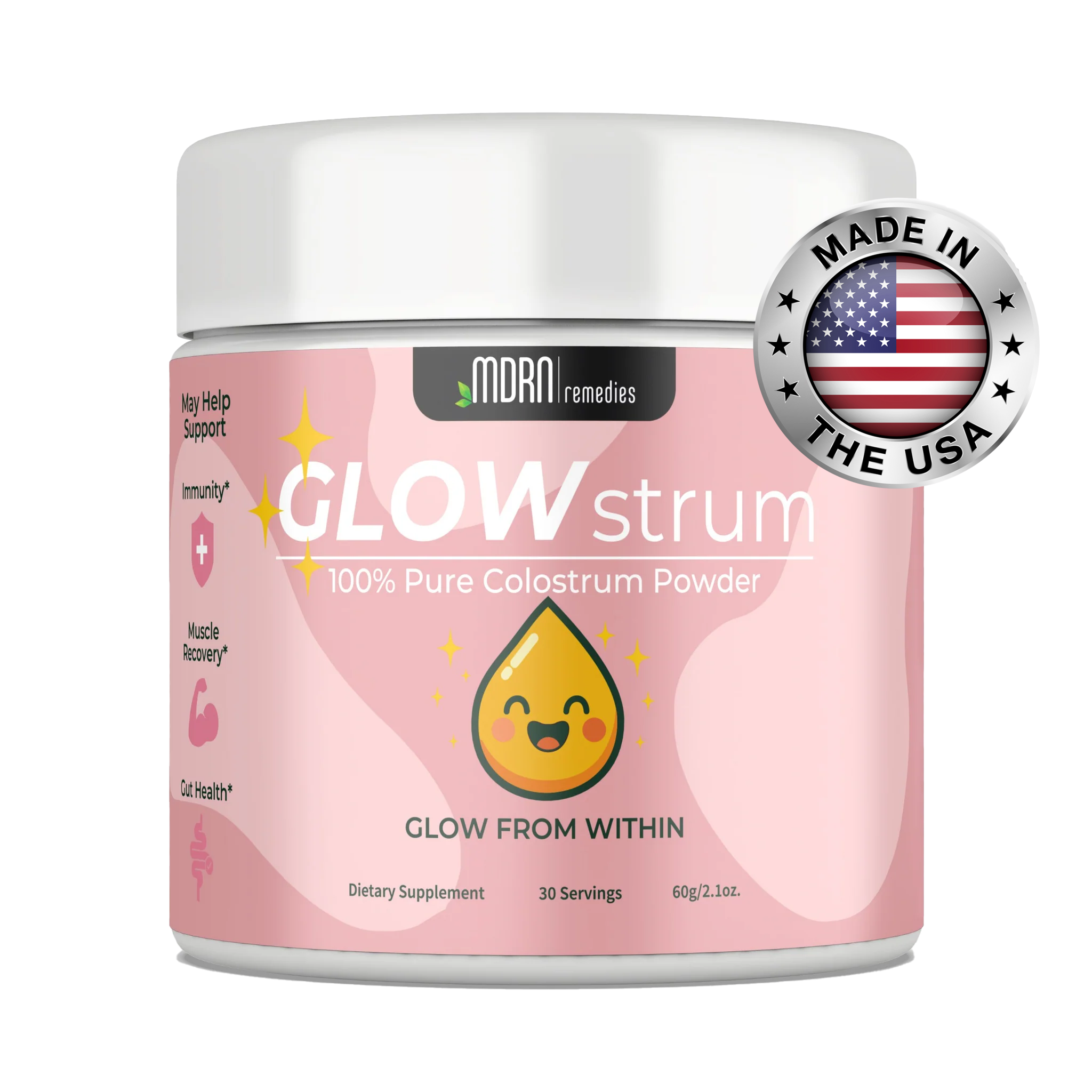 Glowstrum Premium Colostrum Powder